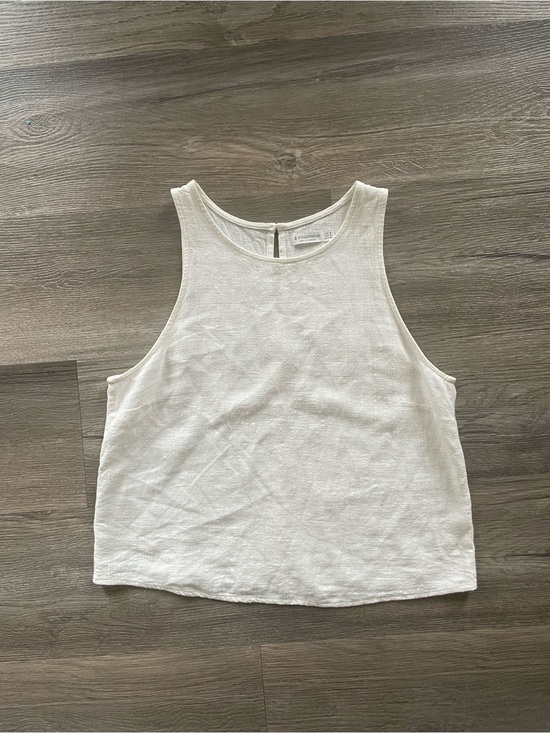 stradivarius Tops - Stradivarius linen blend tank